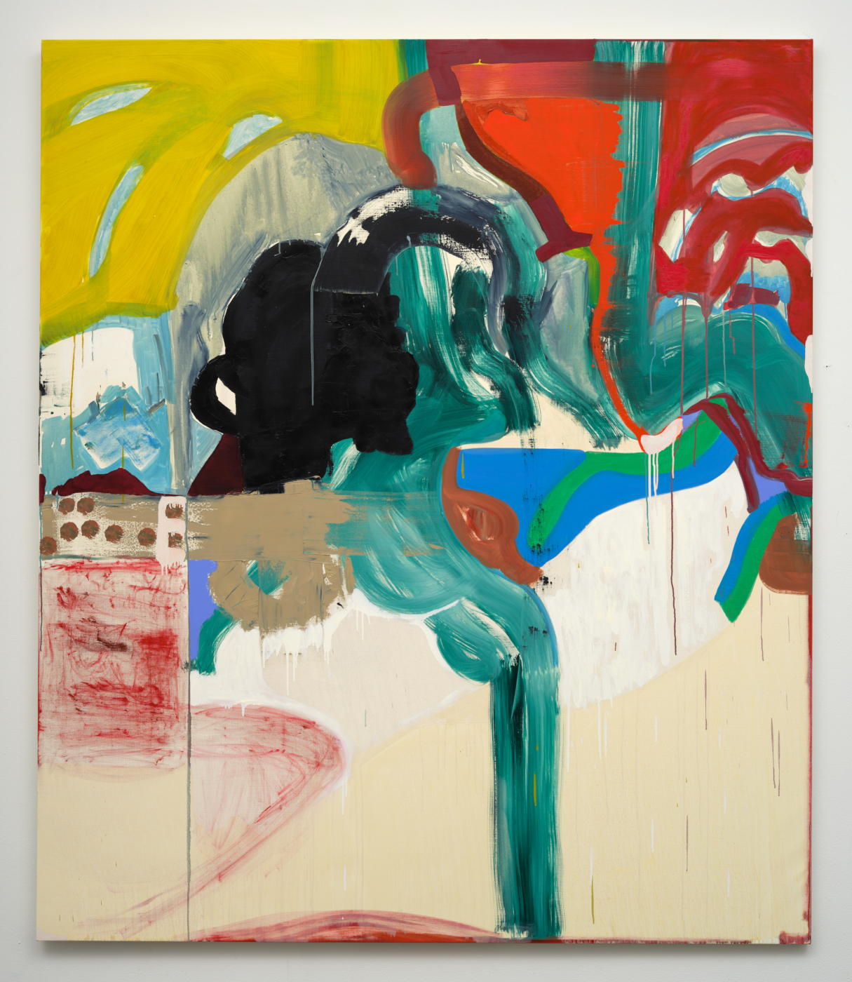 Gentle Autumn Rain, 2026. Oil on linen, 84 x 72 in. (213.36 x 182.88 cm)