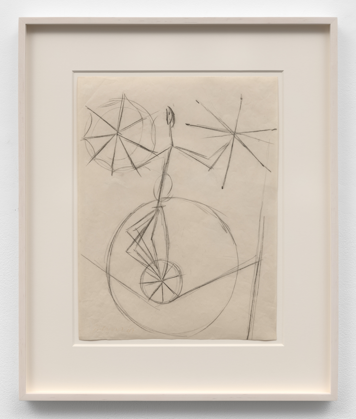 Acrobat, 1947. Pencil on paper, 18 1/2 x 13 7/8 in. (46.99 x 35.24 cm); 26 3/4 x 22 1/4 in. (67.94 x 56.52 cm) framed