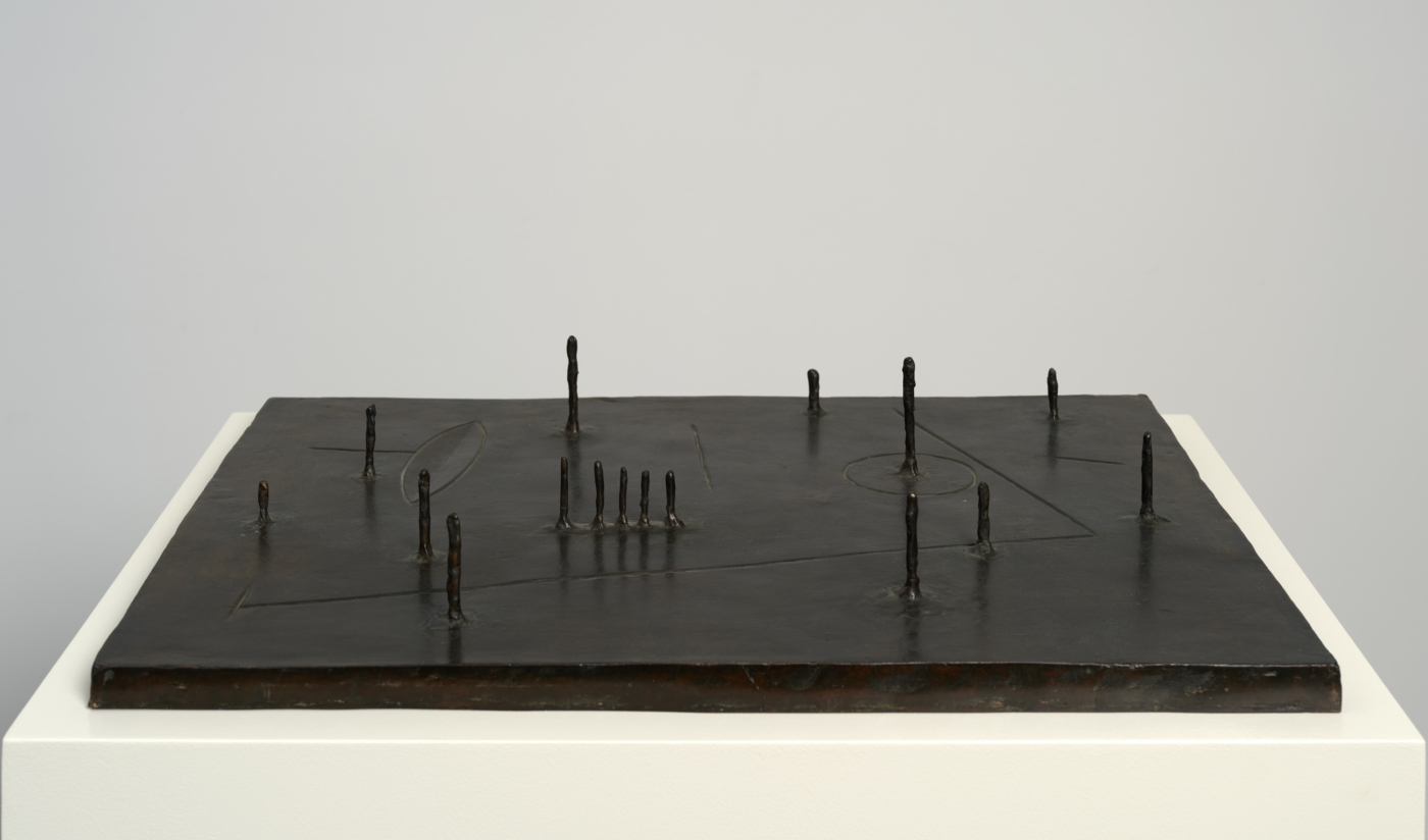 Playground (Game), 1949. Bronze, 4 1/2 x 19 x 27 1/2 in. (11.43 x 48.26 x 69.85 cm)
