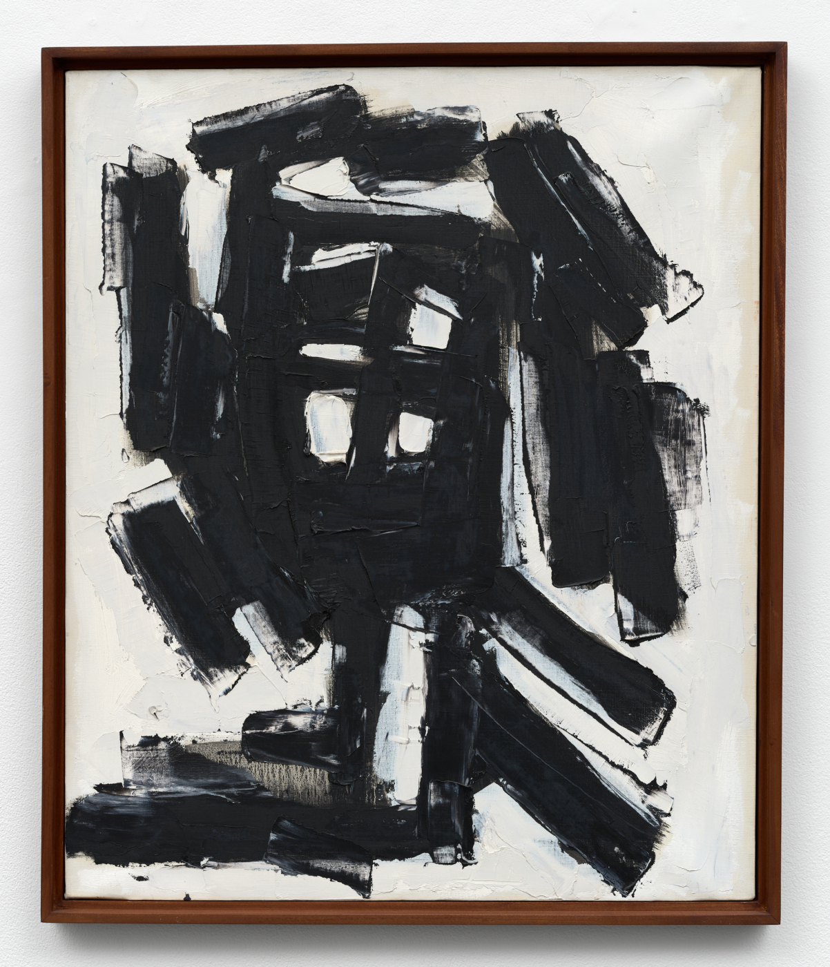 Untitled (Calligraphic Head 2), 1955. Oil on canvas, 30 x 25 in. (76.20 x 63.50 cm); 31½ x 26⅝ in. (80.01 x 67.64 cm) framed
