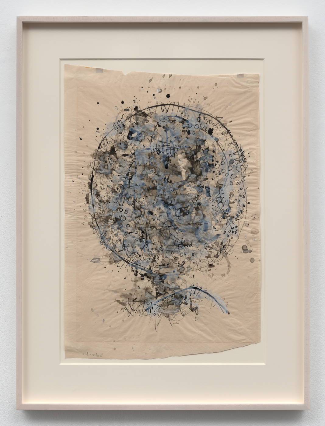 Head - Ink, 1955. Ink on paper, 25 3/4 x 17 in. (65.41 x 43.18 cm); 34 x 25 1/4 in. (86.36 x 64.14 cm) framed