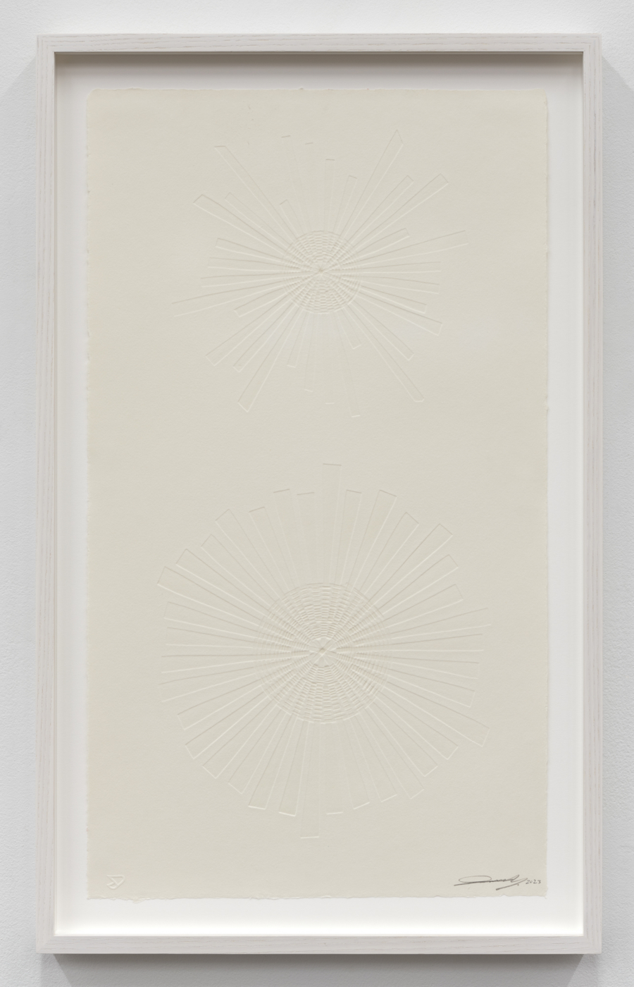Untitled, 2023. Basket relief print, 22¼ x 12⅝ in. (56.52 x 32.08 cm); 25 x 15⅜ in. (63.50 x 39.07 cm) framed