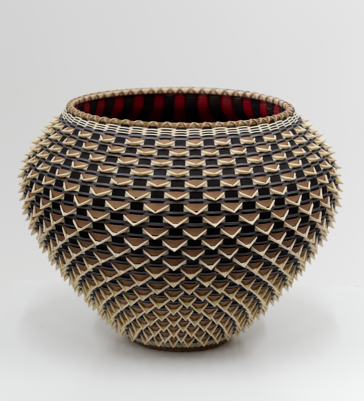 Seed of Life, 2025. Black ash, sweetgrass, and synthetic dye, 8 1/2 x 11 1/4 x 11 1/4 in. (21.59 x 28.57 x 28.57 cm)