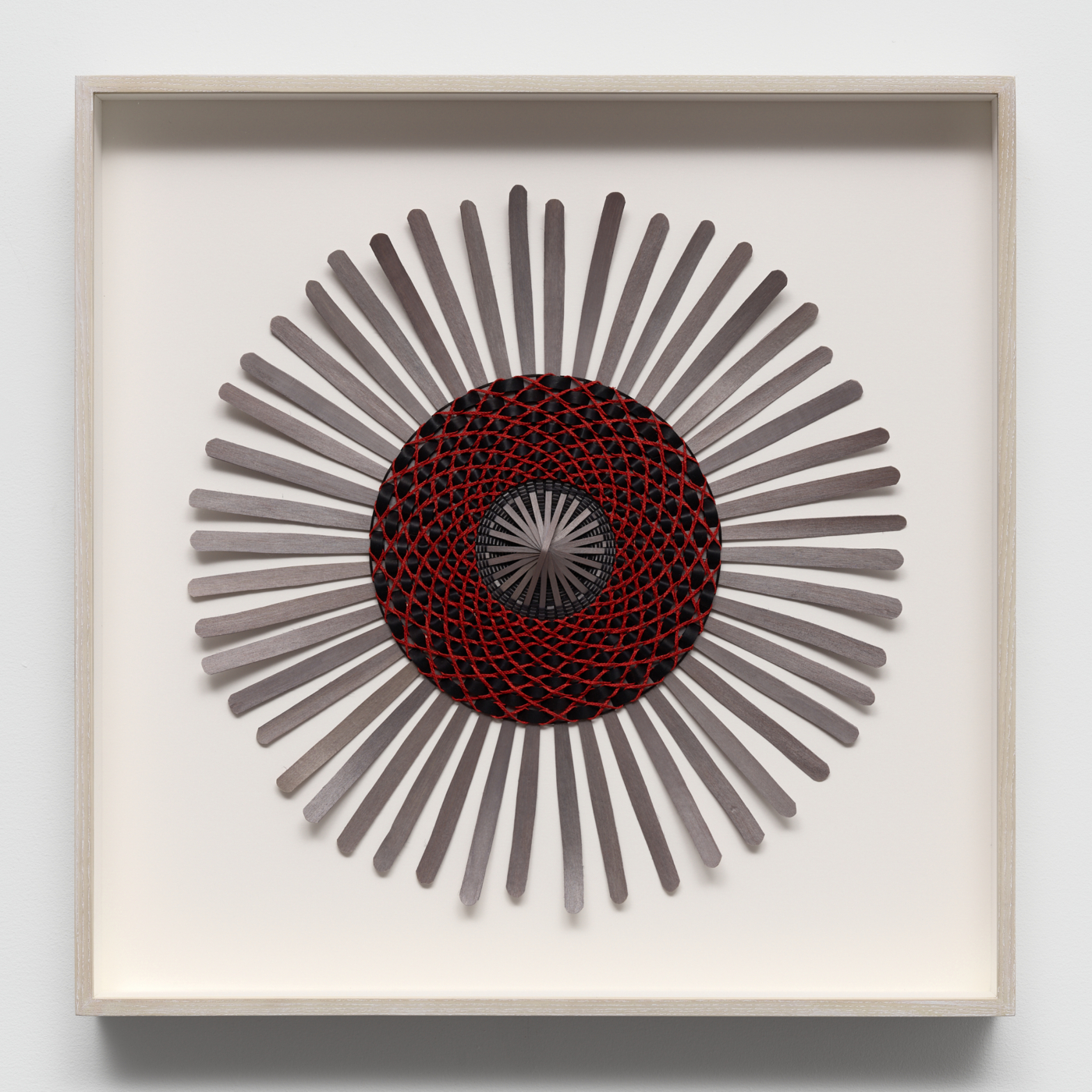 Dreams, 2026. Ash and dye, 16 x 16 in. (40.64 x 40.64 cm); 20 1/2 x 20 1/2 in. (52.07 x 52.07 cm) framed