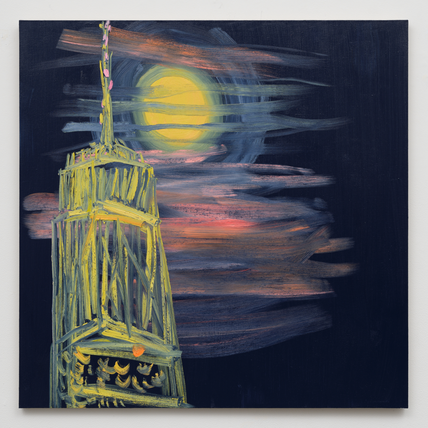 Ann Craven, Moon (Paris Review, Yellow Lights), 2026, 2026. Oil on linen, 48 x 48 in. (121.92 x 121.92 cm)