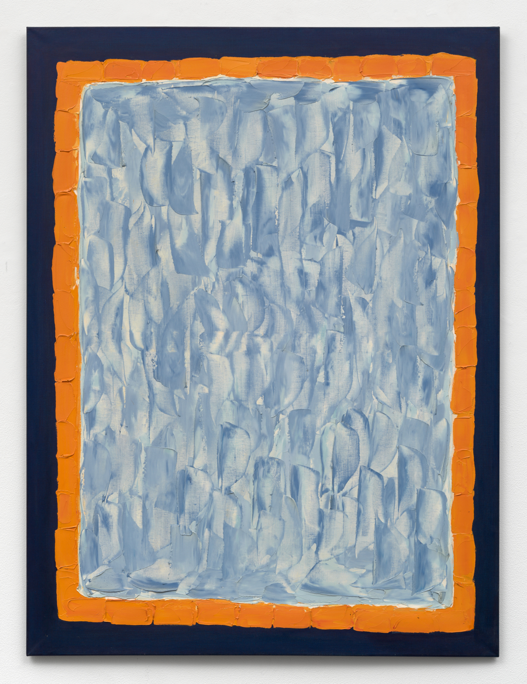 Untitled (Blue/Orange/Dk Blue), 1957. Oil on canvas, 60 x 45⅛ in. (152.40 x 114.63 cm)