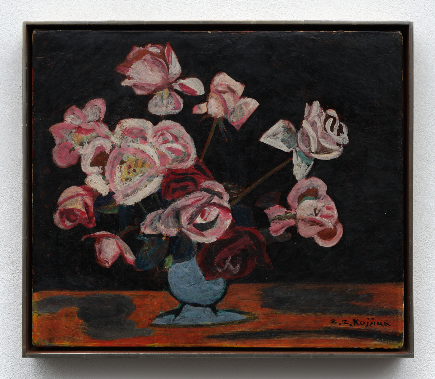 Zenzaburo Kojima, Roses, 1937. Oil on canvas, 18 x 21 in. (45.72 x 53.34 cm); 19 x 22 in. (48.26 x 55.88 cm) framed