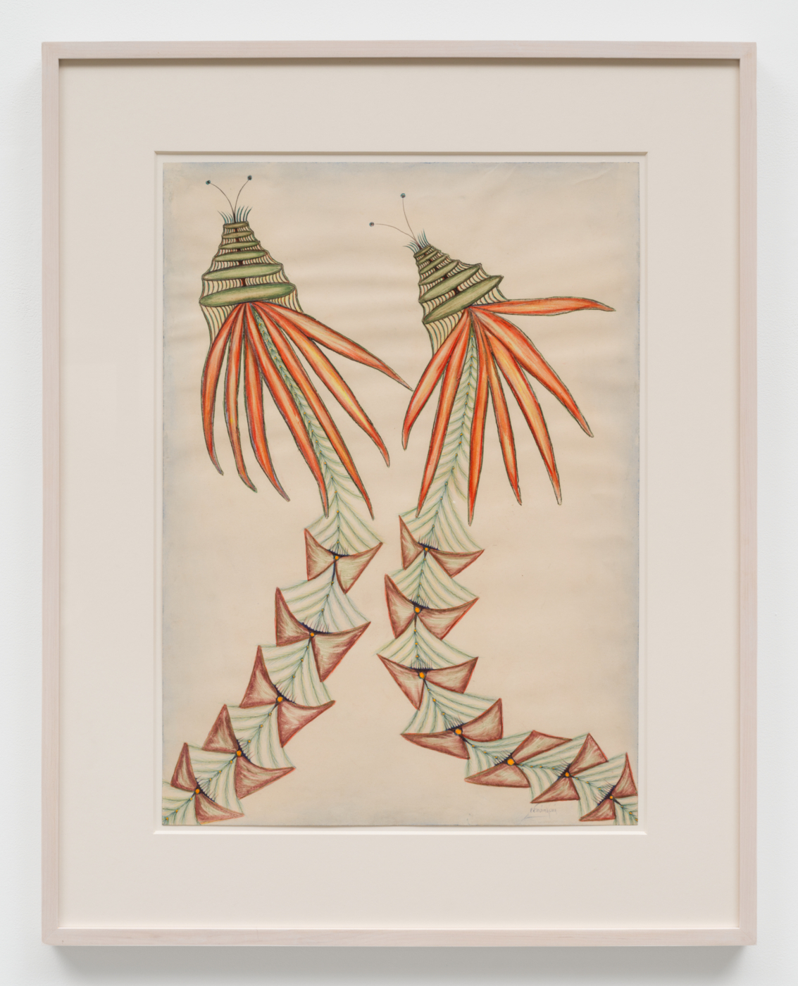 Anna Zemánková, Untitled, c. 1970s. Pastel on paper, 24 3/4 x 17 3/4 in. (62.87 x 45.09 cm); 34 x 26¾ x 1⅝ in. (86.36 x 67.95 x 4.14 cm) framed