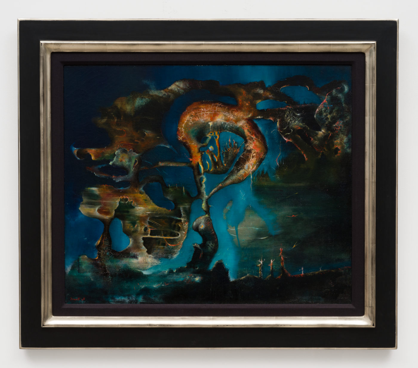 Enrico Donati, Les voyantess etincelles, 1945. Oil on canvas, 25 x 30 in. (63.50 x 76.20 cm); 34 1/2 x 39 1/2 in. (87.63 x 100.33 cm) framed