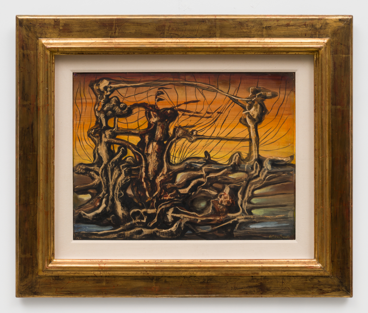 Esteban Frances, Brote (Epidemic), 1938. Oil on cardboard, 19¼ x 25½ in. (48.90 x 64.77 cm); 33 x 39 x 2½ in. (83.82 x 99.06 x 6.35 cm) framed