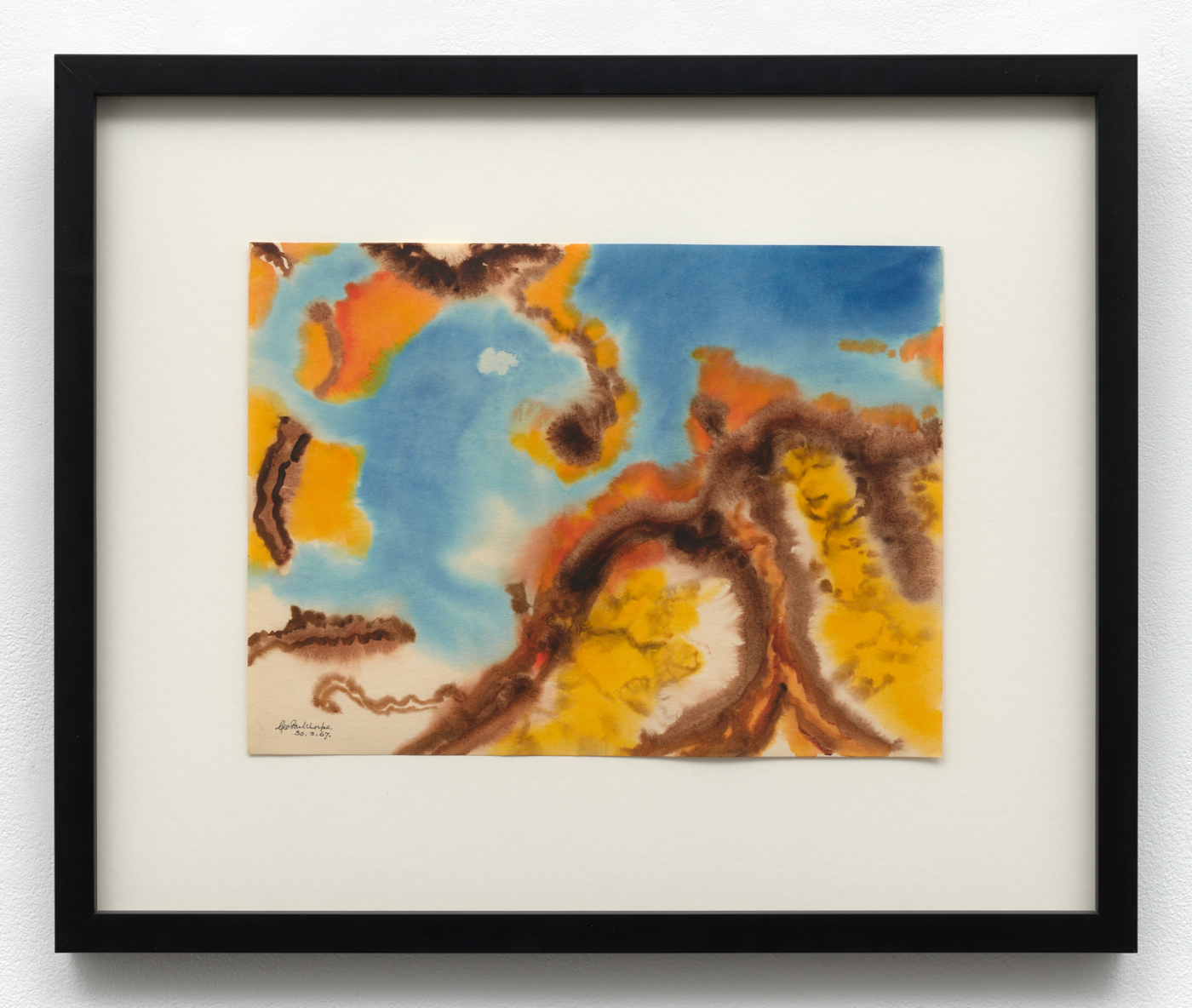 Grace Pailthorpe, 30.3.67, 1967. Watercolor, 11 x 15 in. (27.94 x 38.10 cm); 19¼ x 23¼ in.(48.90 x 59.05 cm) framed