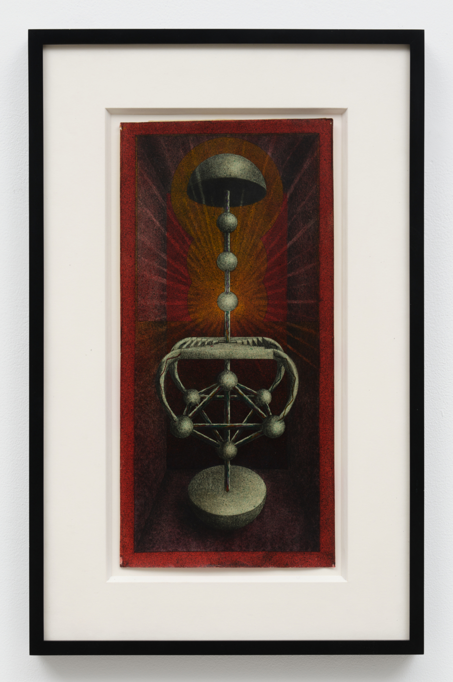 Harry Smith, untitled (Tree of Life), mid 1950s. Ink on paper, 20 x 8 in. (50.80 x 20.32 cm); 21¼ x 13⅜ in. (53.98 x 33.97 cm) framed