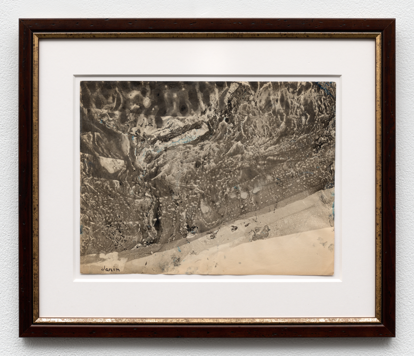 Louise Janin, Cosmogramme, 1953-65. Mixed media on paper, 9¼ x 12⅛ in. (23.50 x 30.81 cm); 15¼ x 18 x ⅝ in. (38.73 x 45.72 x 1.60 cm) framed