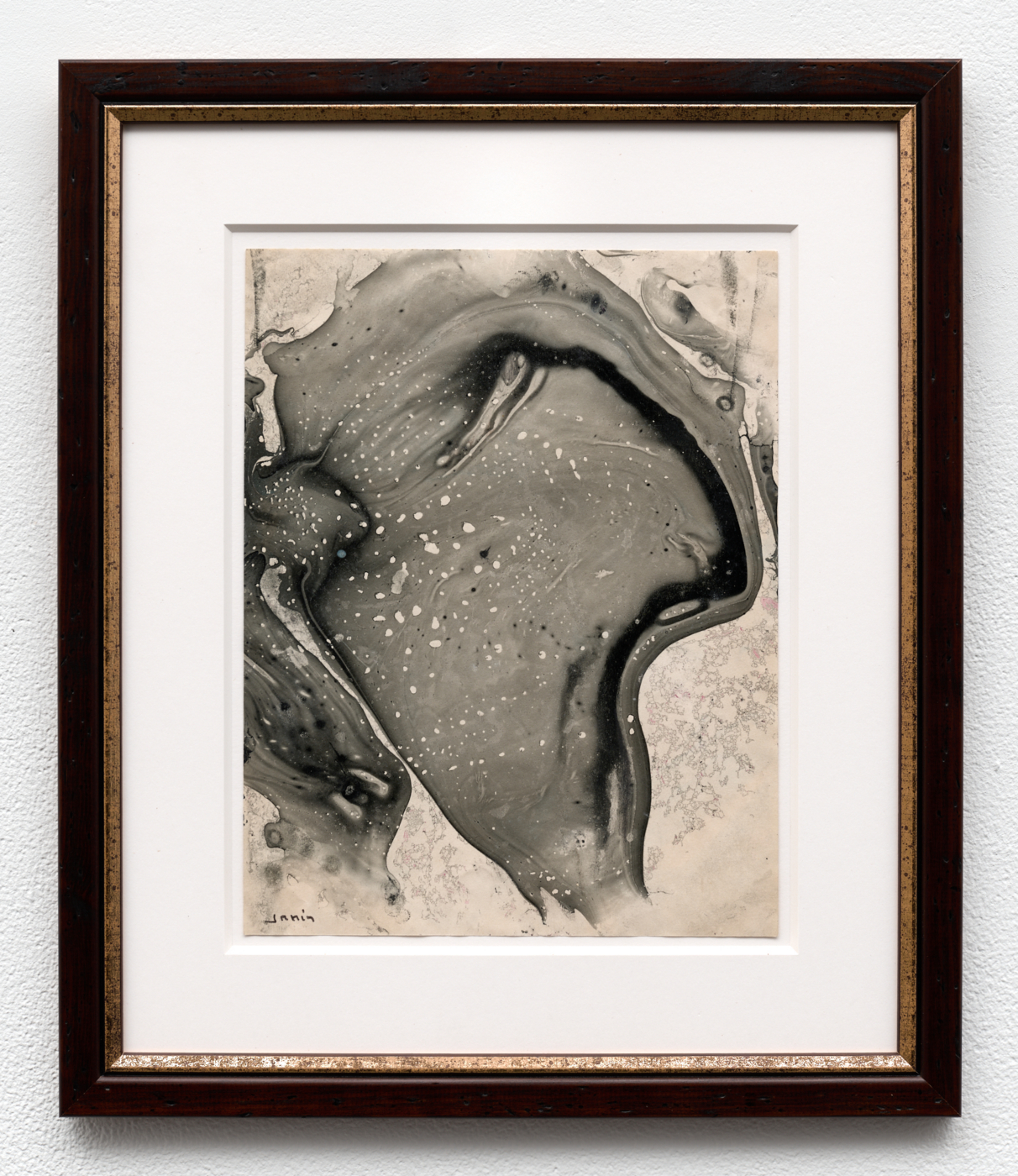 Louise Janin, Cosmogramme, 1953-65. Mixed media on paper, 10½ x 8⅛ in. (26.67 x 20.65 cm); 16 x 13¾ x ⅝ in. (40.64 x 34.92 x 1.60 cm) framed