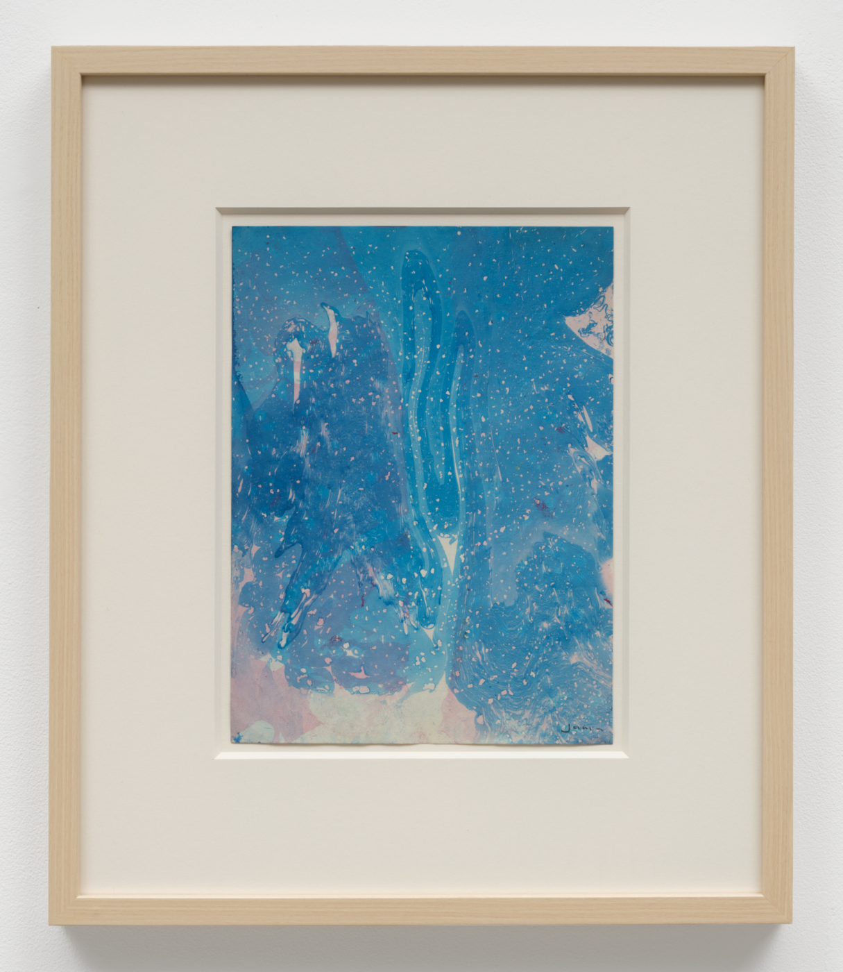 Louise Janin, Cosmogramme, c. 1960. Mixed media on paper, 10 5/8 x 7 7/8 inches (27 x 20 cm); 18 x 15¼ x 1¼ in. (45.72 x 38.73 x 3.17 cm) framed