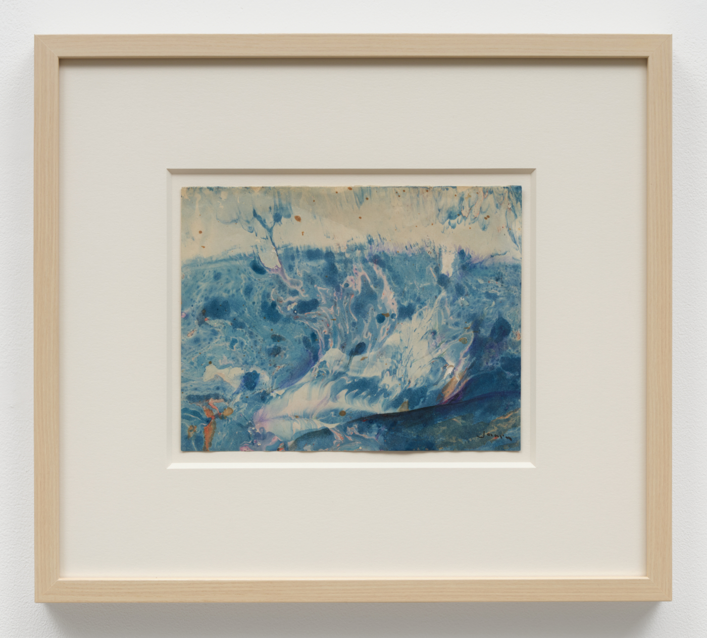 Louise Janin, Cosmogramme, c. 1960. Mixed media on paper, 6¾ x 8½ in. (17 x 21.5 cm); 14 1/4 x 15 7/8 x 1 1/4 in. (36.20 x 40.34 x 3.17 cm) framed