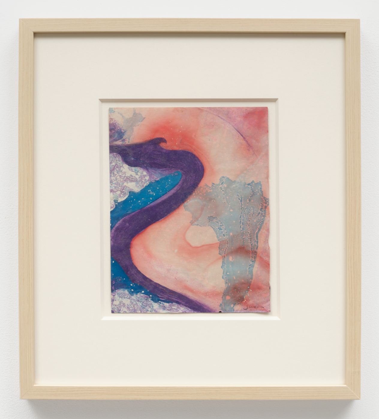 Louise Janin, Cosmogramme 2, c. 1953-70. Mixed media, 8 1/2 x 6 1/2 inches (21.7 x 16.6 cm); 15 7/8 x 14 1/4 x 1 1/4 in. (40.34 x 36.20 x 3.17 cm) framed