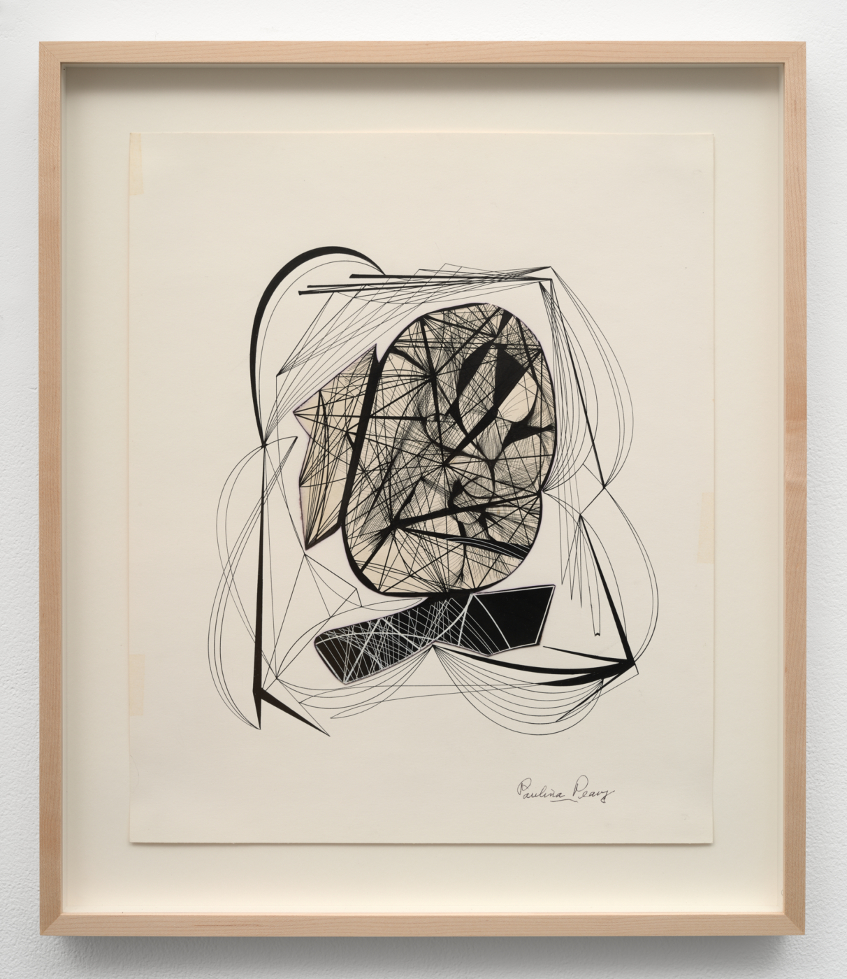Paulina Peavy, Untitled, c. 1930s. Ink on paper, 17 x 14 in. (43.18 x 35.56 cm); 21⅛ x 18⅛ x 1½ in.(53.67 x 46.05 x 3.81 cm) framed