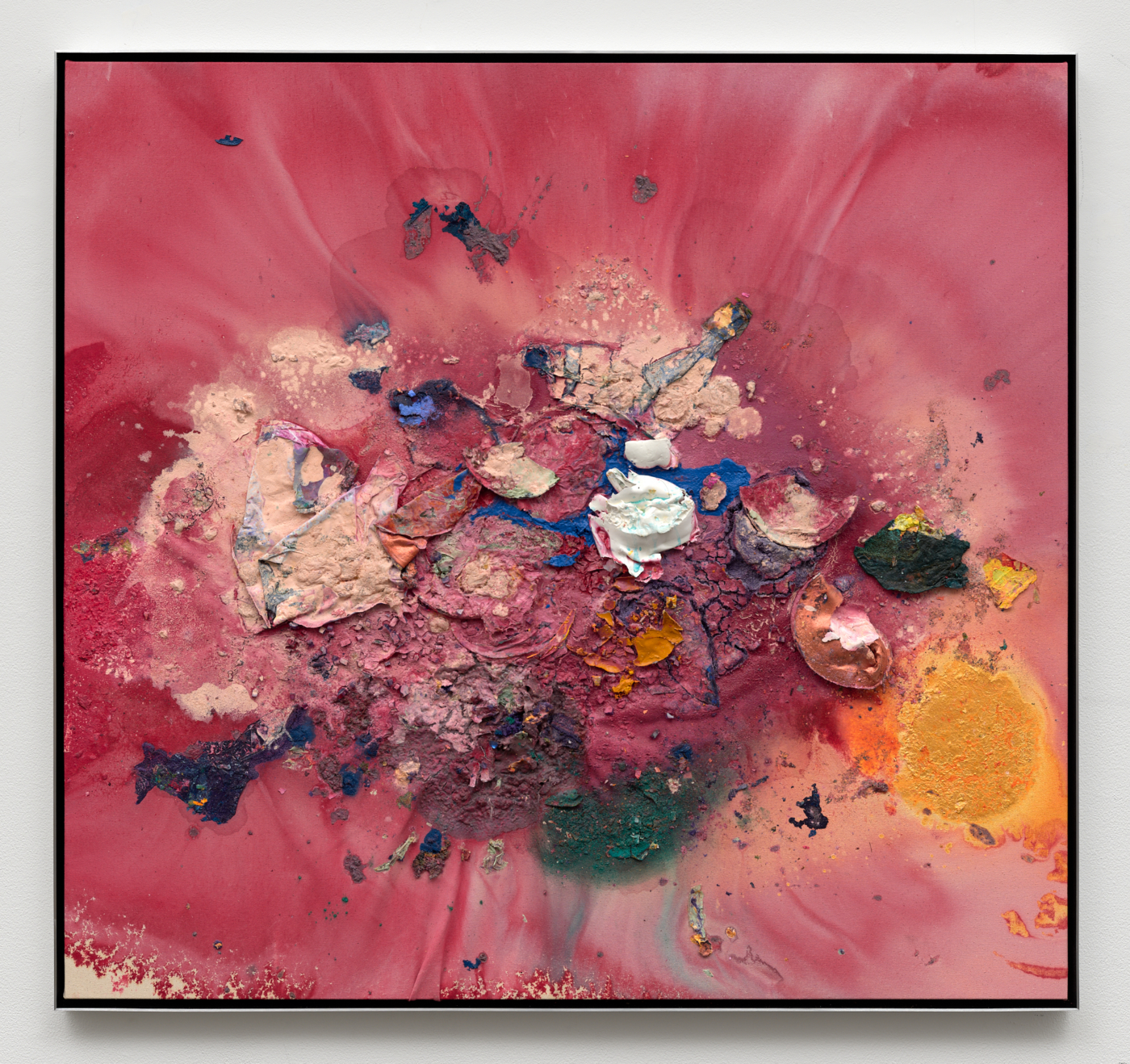 Peter Bradley, Bouquet, 2024. Acrylic and glass on canvas, 43 x 46 in (109.22 x 116.84 cm); 44 x 47 in. (111.76 x 119.38 cm) framed