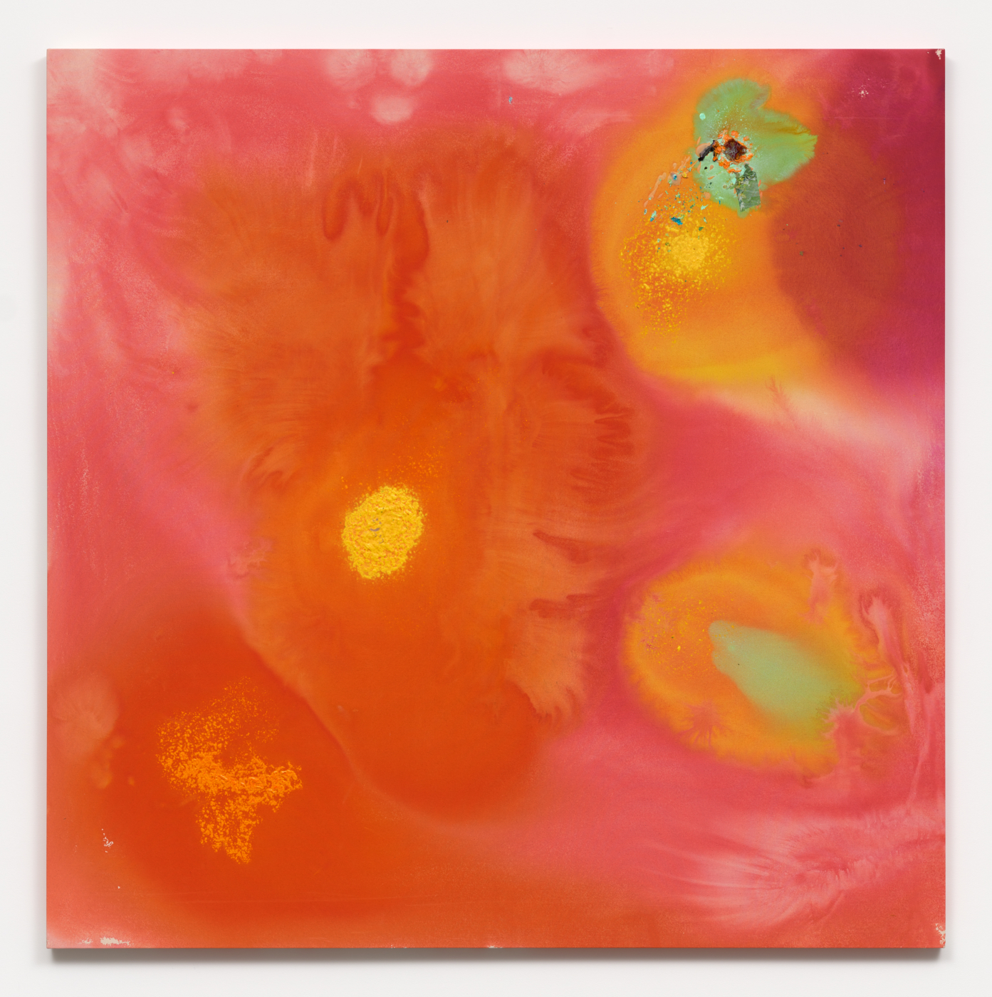Your Embrace, 2026. Acrylic, thread, and Polyurethane on canvas, 80 x 80 in. (203.20 x 203.20 cm)