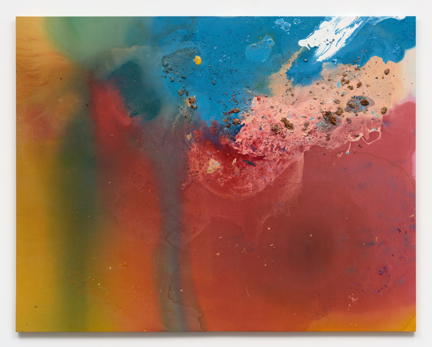 Coltrane's Nebula, 2026. Acrylic, shellac, glass, and pumice on canvas, 82 x 104 in. (208.28 x 264.16 cm)