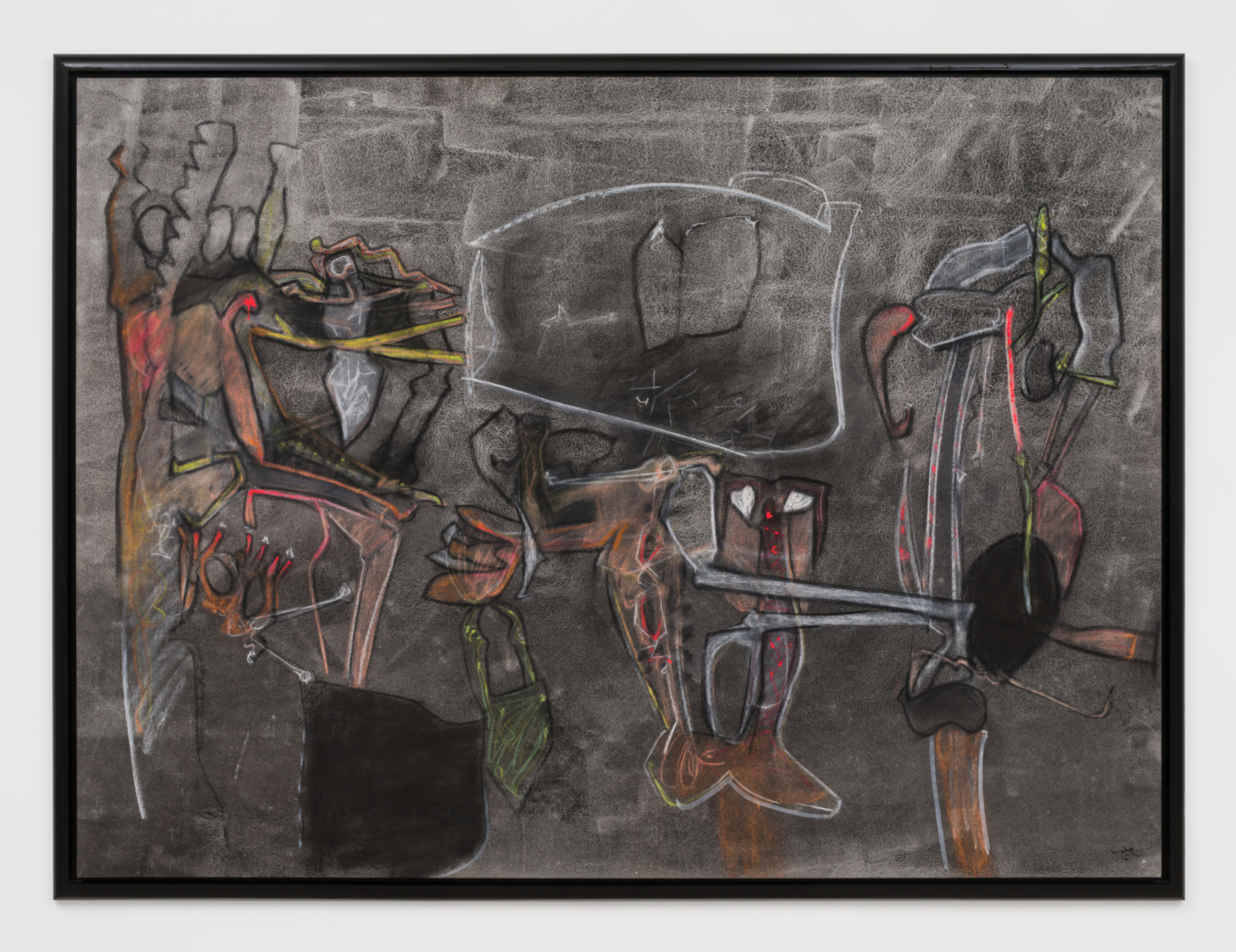 Roberto Matta, M'agik, 1986. Tempera, pastel, and charcoal on canvas, 69 x 93 1/2 in (175.3 x 237.5 cm); 73 3/4 x 98 1/4 in. (187.32 x 249.56 cm) framed