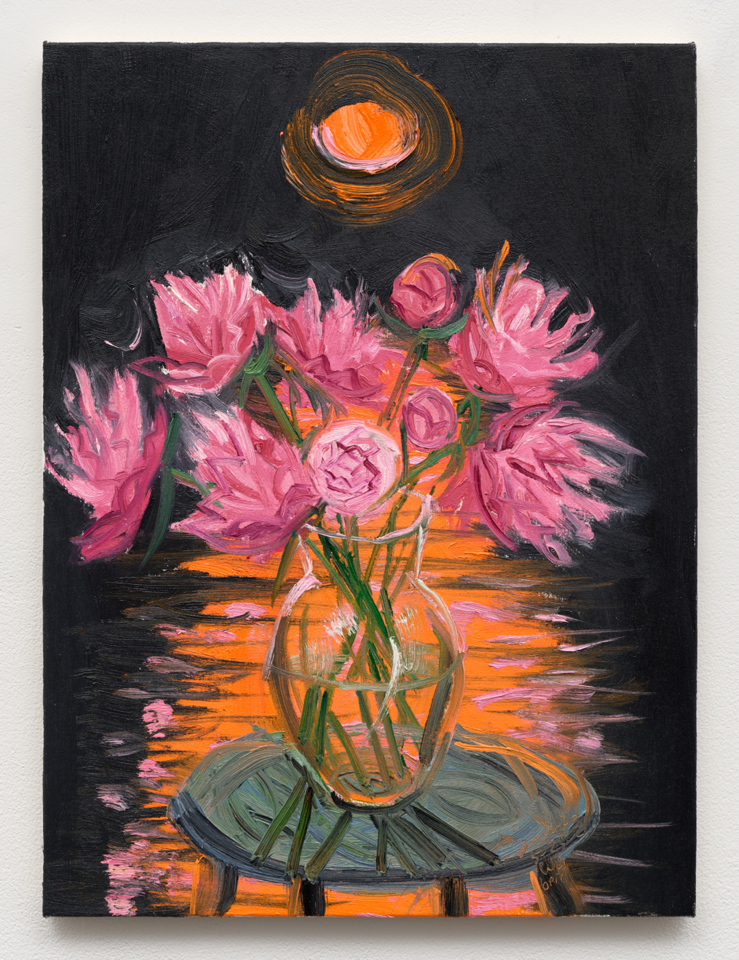 Ann Craven, Gram’s Peonies (Quiet Moon, WS, 5-25-26, 6 PM), 2026, 2026. Oil on canvas, 24 x 18 in. (60.96 x 45.72 cm)