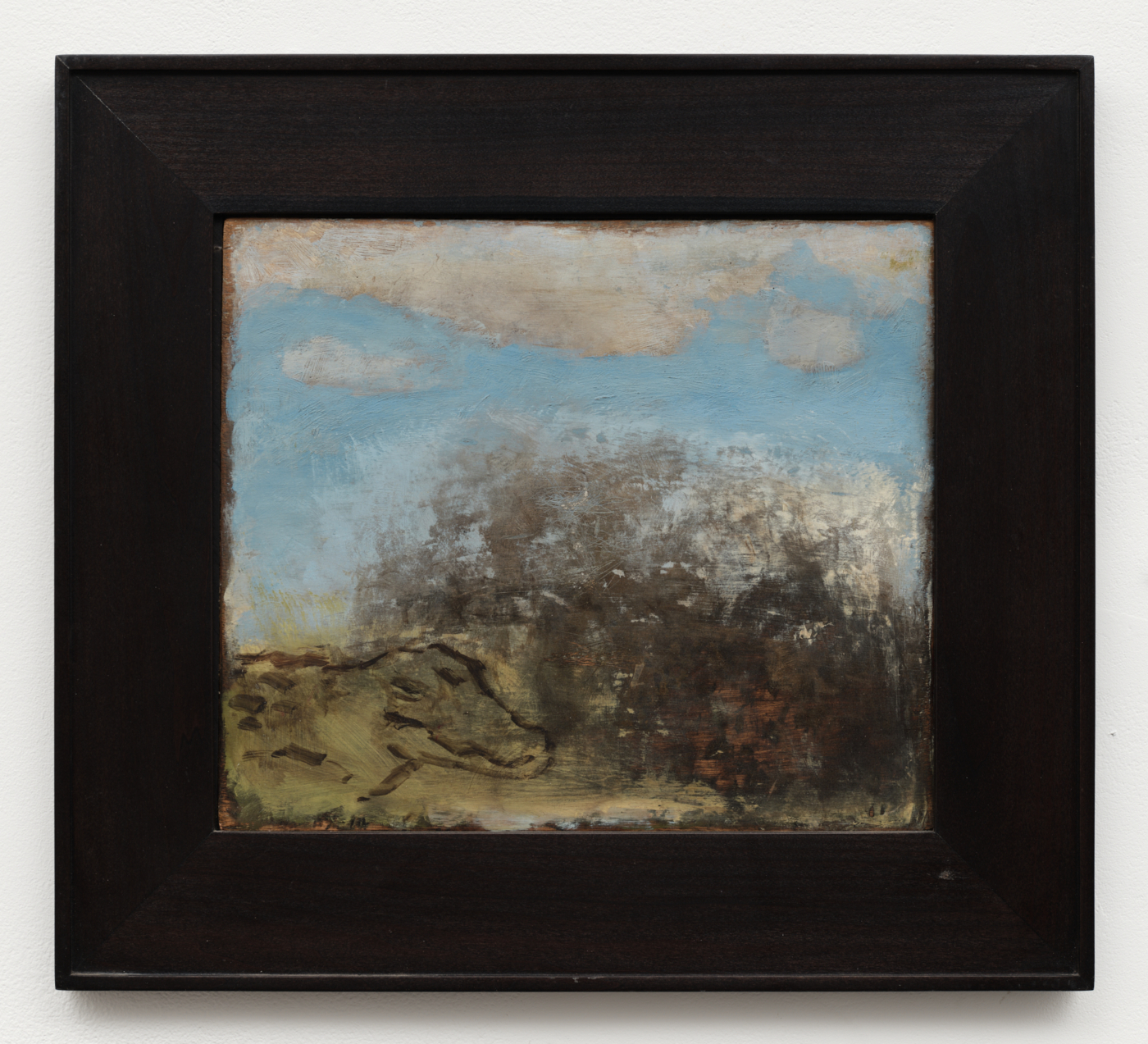 Albert York, Landscape with Alligator, n.d. Oil on wood, 11¾ x 13¾ in. (29.84 x 34.92 cm); 18 x 19⅞ in. (45.72 x 50.50 cm) framed
