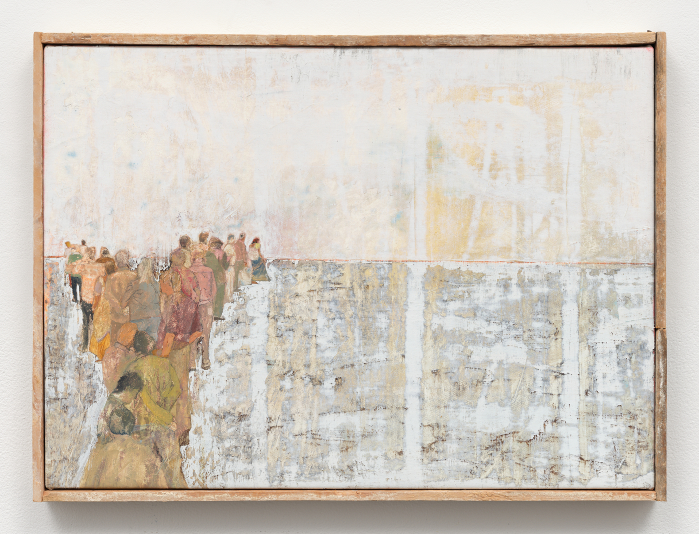 Casey Bolding, Fairgrounds, 2024. Oil, plaster and flashe on canvas in artist frame, 16 x 21 7/8 in. (40.64 x 55.56 cm); 16 7/8 x 22 7/8 in. (42.86 x 58.10 cm) framed