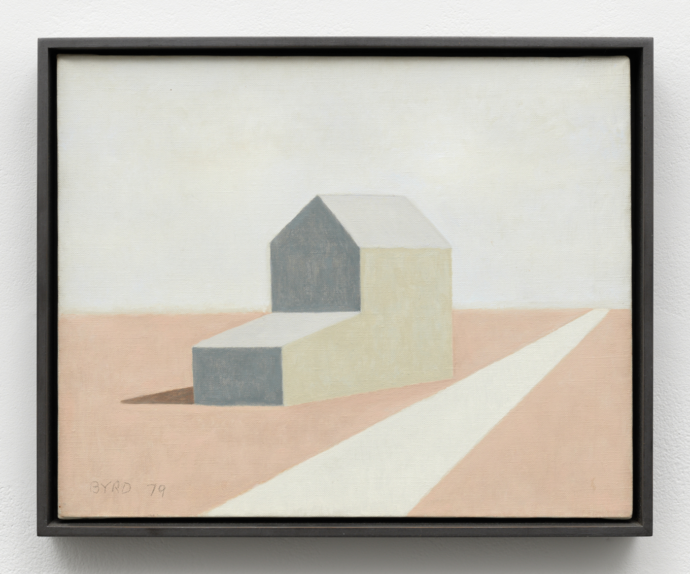 David Byrd, Barn by Road, 1979. Oil on canvas, 12 x 15 in. (30.5 x 38.1 cm); 12⅞ x 16 in. (32.72 x 40.64 cm) framed