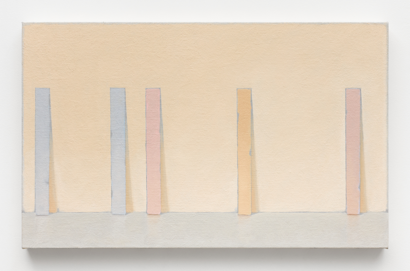 Untitled, 2026. Oil on canvas mounted on wood, 12⅝ x 20½ in. (32 x 52 cm)