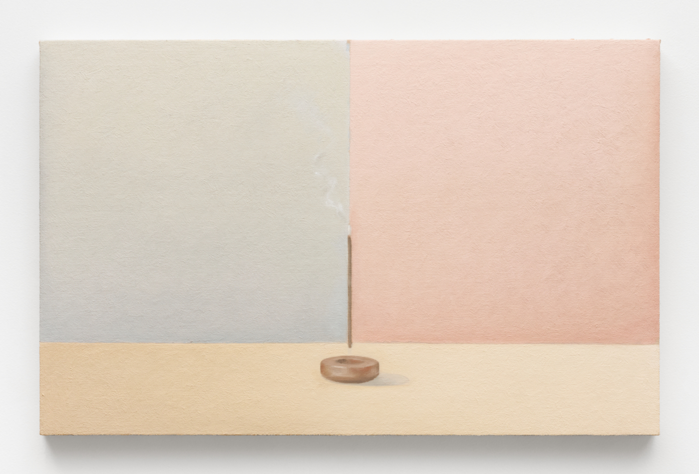 Untitled, 2026. Oil on canvas mounted on wood, 13¾ x 21⅝ in. (35 x 55 cm)