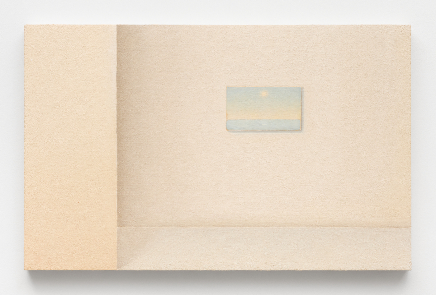 Untitled, 2026. Oil on canvas mounted on wood, 13¾ x 21⅝ in. (35 x 55 cm)