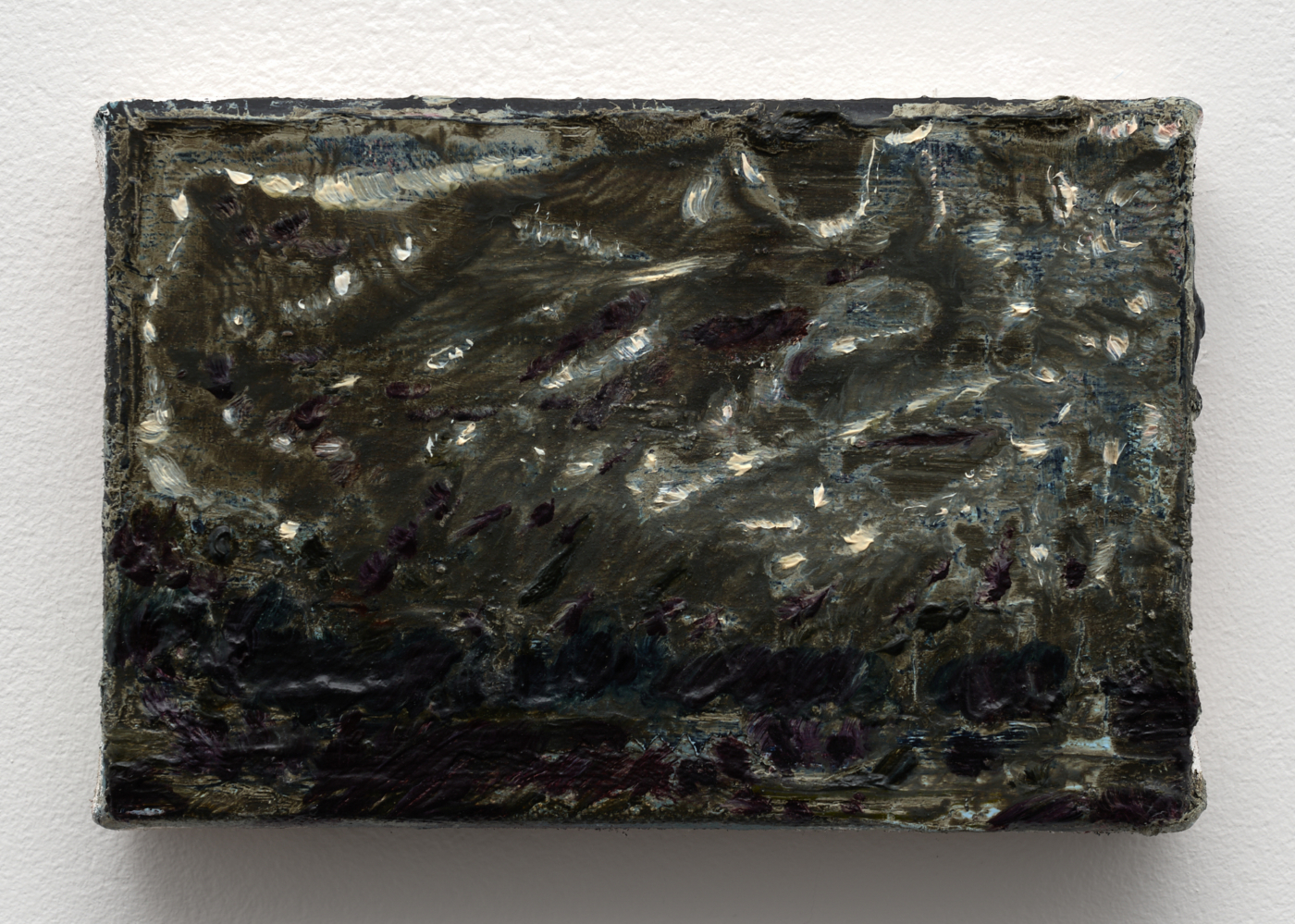 Jacob Littlejohn, Frisson, 2026. Oil on canvas, 4 x 6⅛ in. (10.16 x 15.57 cm)