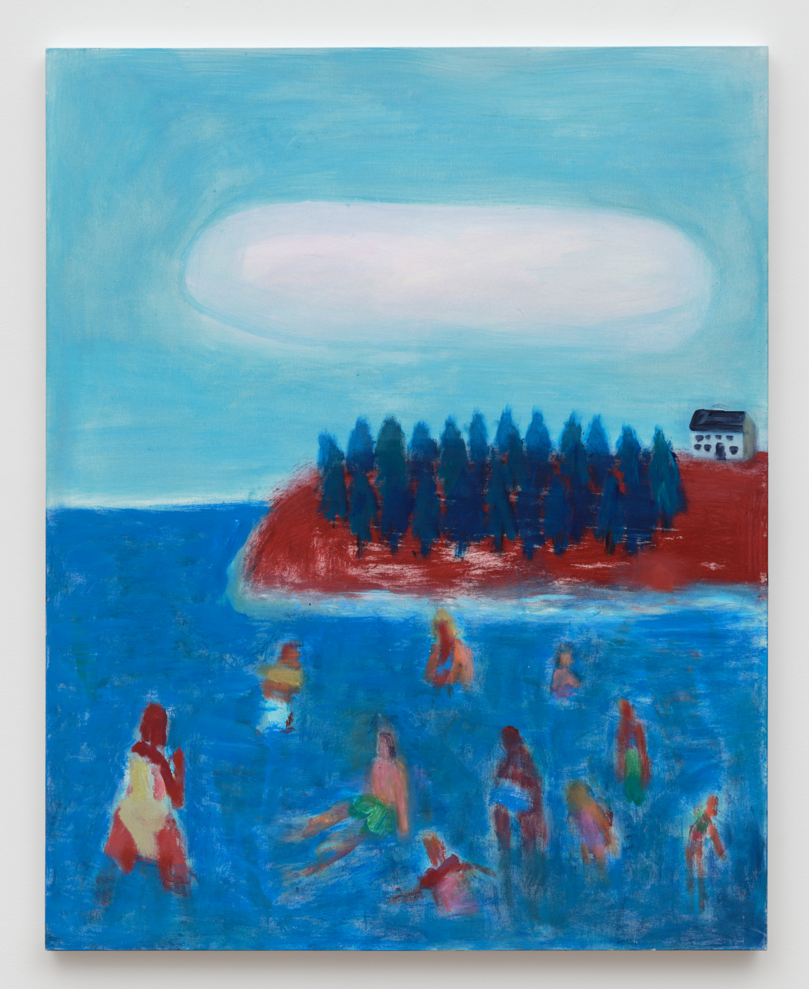 Katherine Bradford, Late August, Low Tide, 2026. Acrylic on canvas, 60 x 48 in. (152.40 x 121.92 cm)