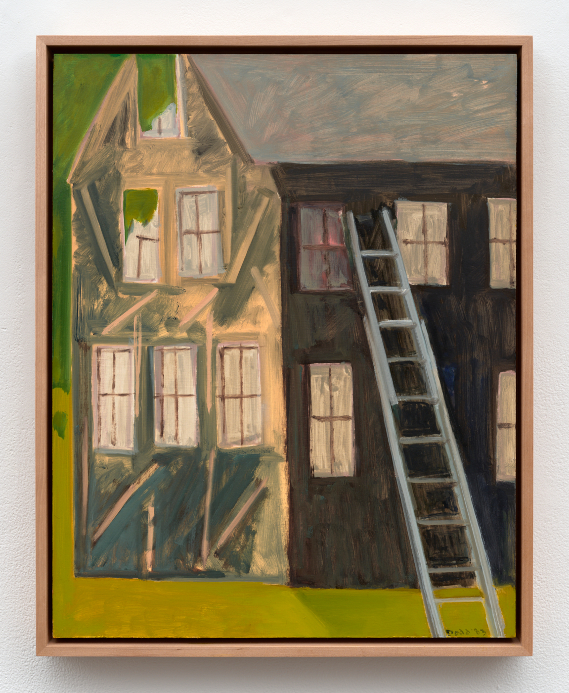 Lois Dodd, Tar Paper House, 1983. Oil on Masonite, 20 x 15⅞ in. (50.80 x 40.32 cm); 21⅛ x 16⅞ in. (53.66 x 42.86 cm) framed
