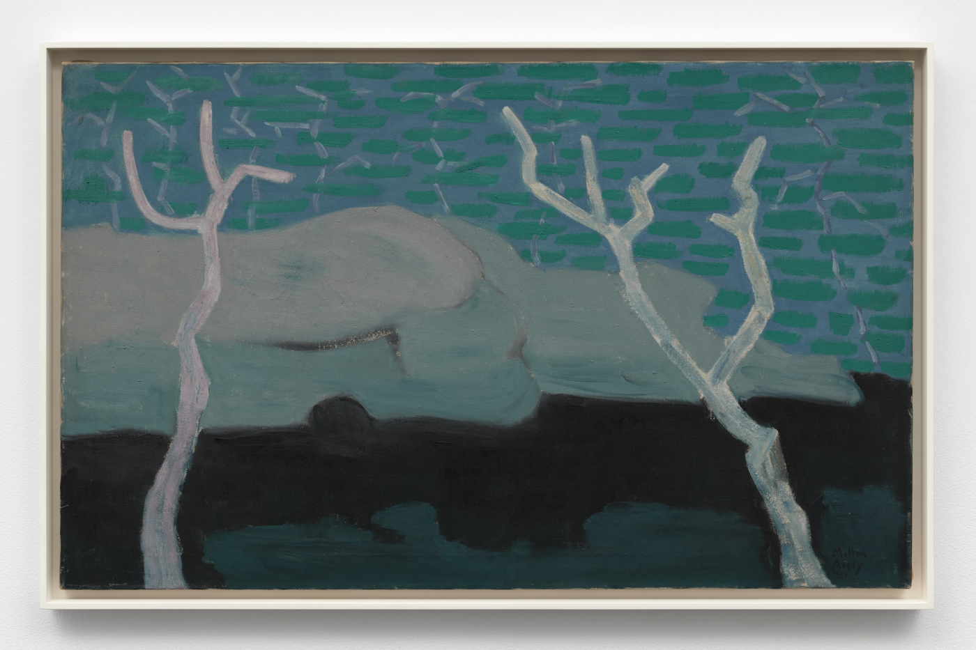 Milton Avery, Woodland Brook, 1950. Oil on canvas, 26 x 42 in. (66.04 x 106.68 cm); 27 7/8 x 43 7/8 in. (70.82 x 111.46 cm) framed