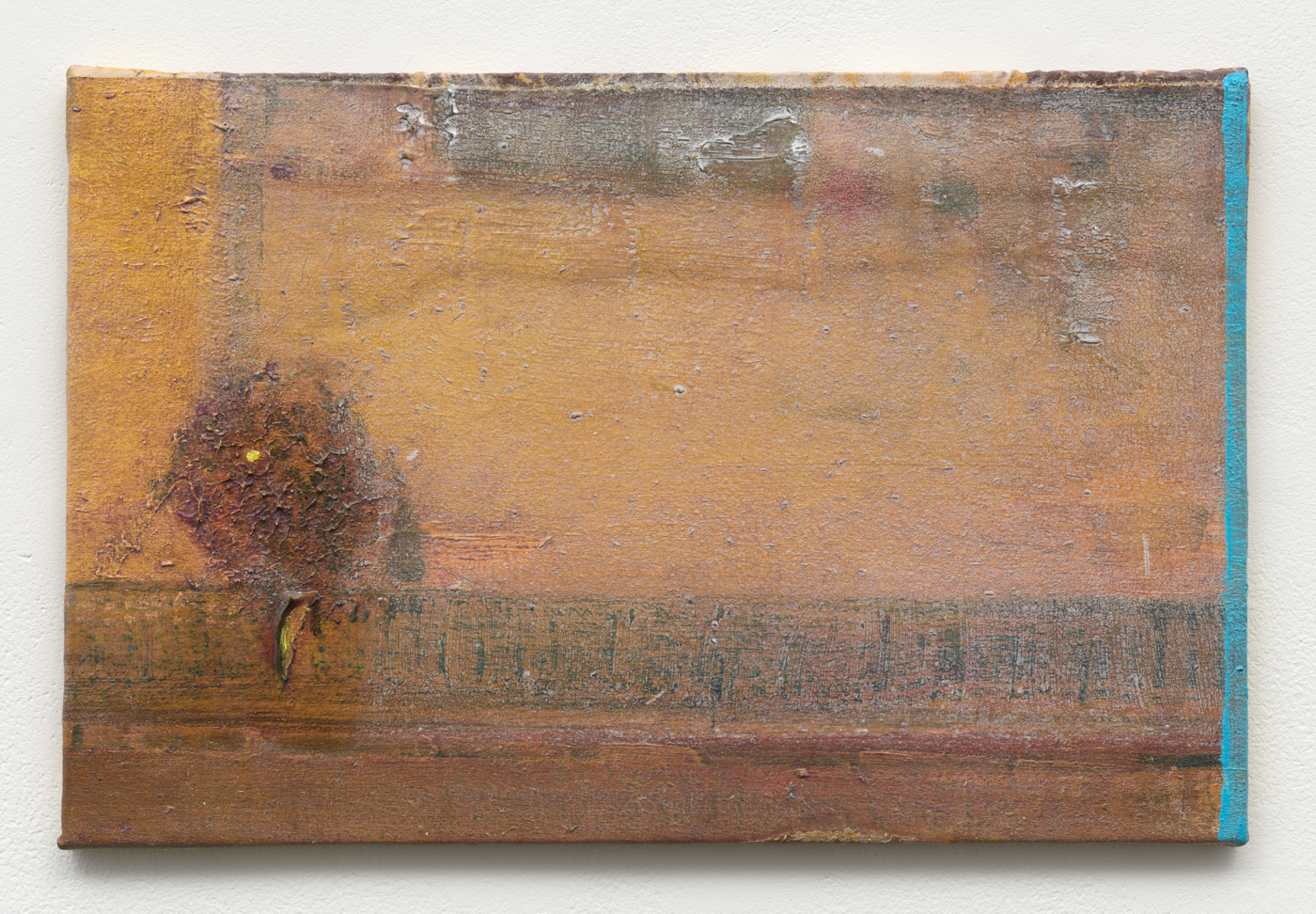 Merlin James, Tree and River, 2018. Acrylic and mixed materials, 11½ x 17½ in. (29.20 x 44.50 cm)