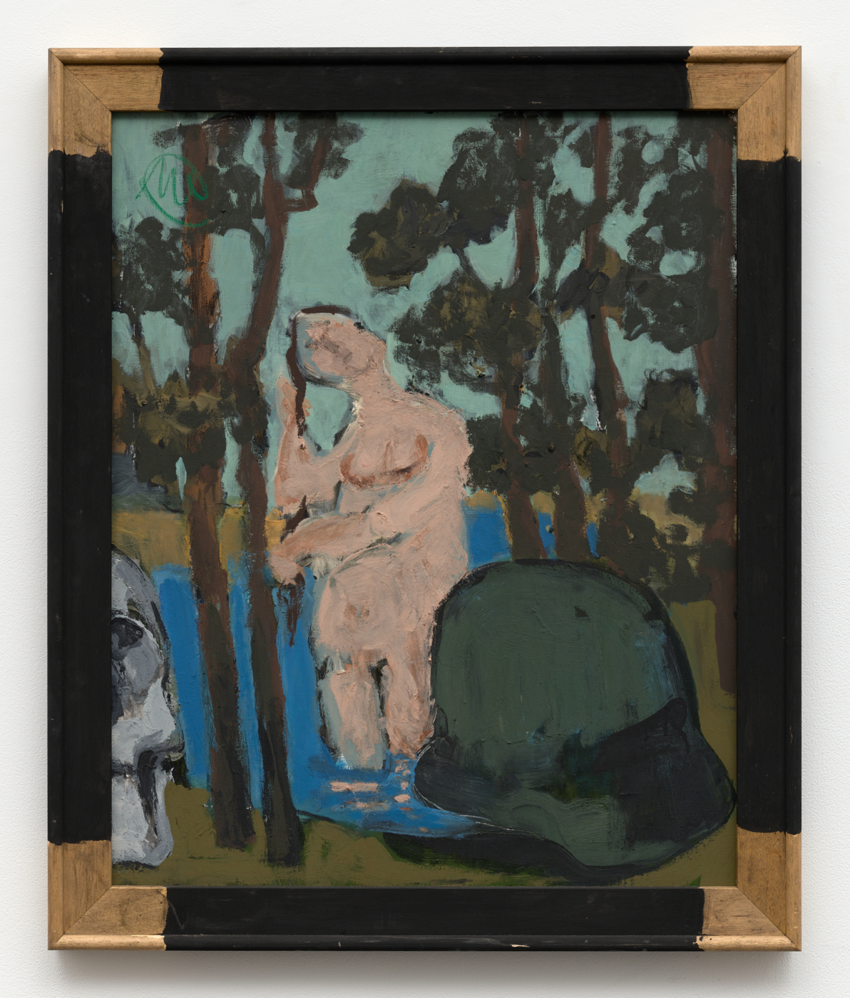 Markus Lüpertz, Das Bad, 2024. Mixed media on canvas, 38¾ x 31¾ in. (98.42 x 80.64 cm); 45 x 37½ in. (114.30 x 95.25 cm) framed