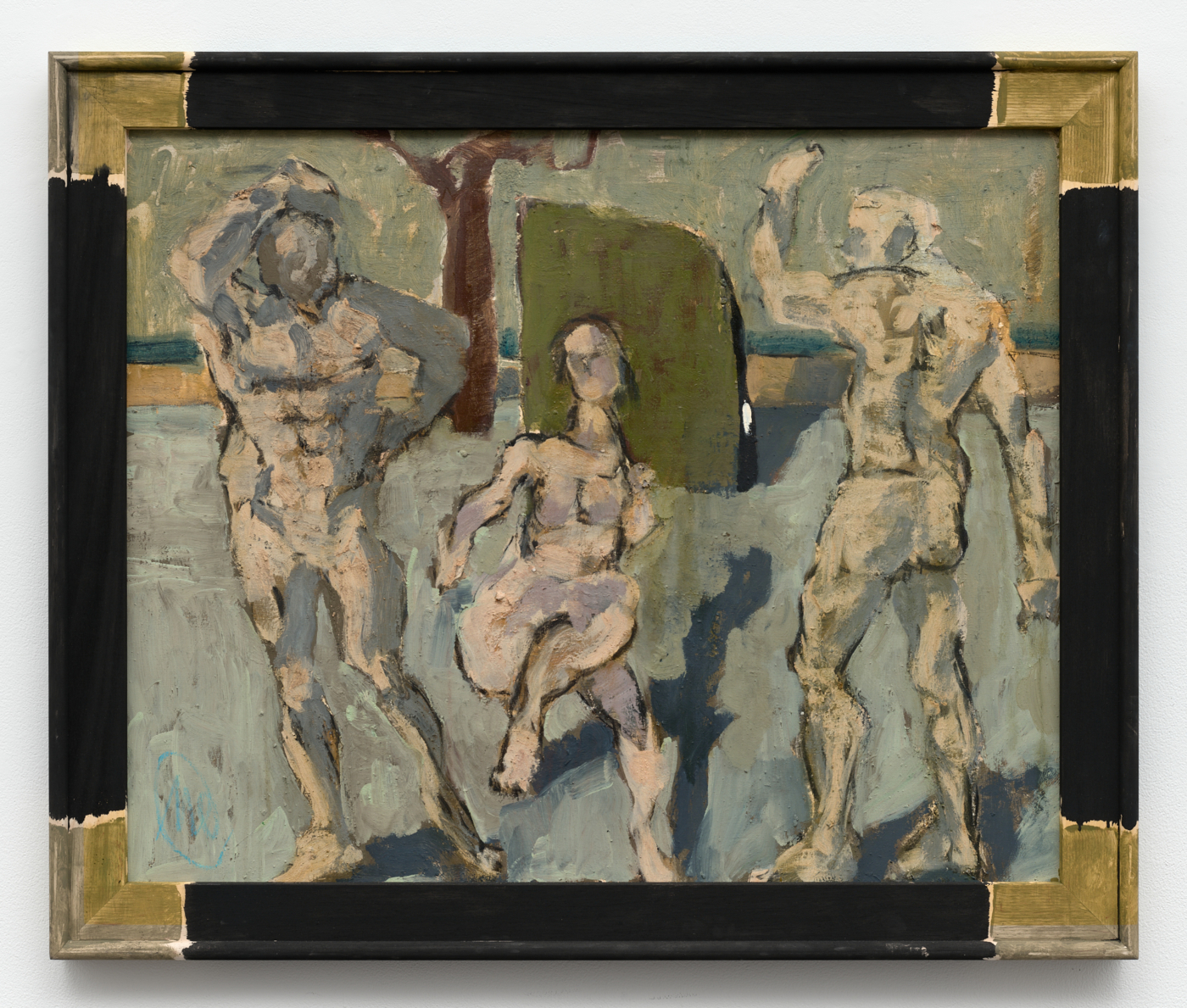 Markus Lüpertz, Die Werbung, 2024. Mixed media on canvas, 38¾ x 31¼ in. (98.42 x 79.38 cm); 37½ x 45 in. (95.25 x 114.30 cm) framed