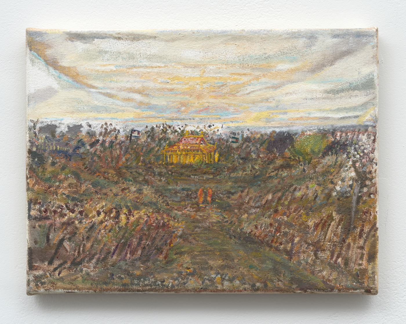 Henry Murphy, Watt Khmer Palelai, 2025. Oil on canvas, 9¼ x 12½ in. (23.50 x 31.75 cm)