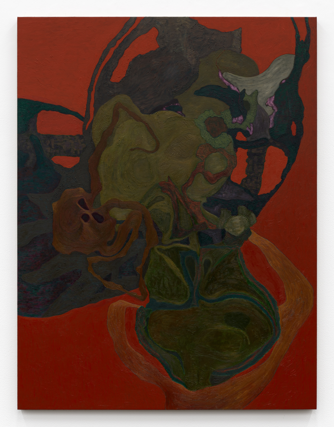Attachment Theory, 2024–26. Oil on linen, 55⅛ x 42⅛ in. (140.02 x 107 cm)
