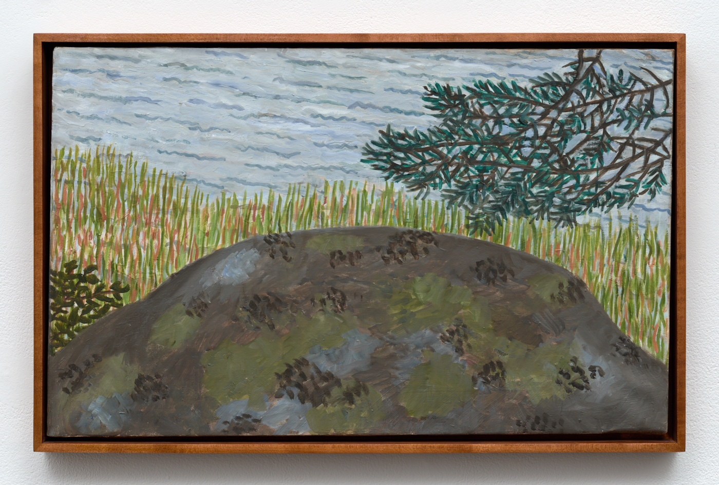 Rudy Burckhardt, Pond IV, 1997. Oil on canvas, 15 x 24 in. (38.1 x 61 cm); 16¼ x 25¼ in. (41.27 x 64.14 cm) framed