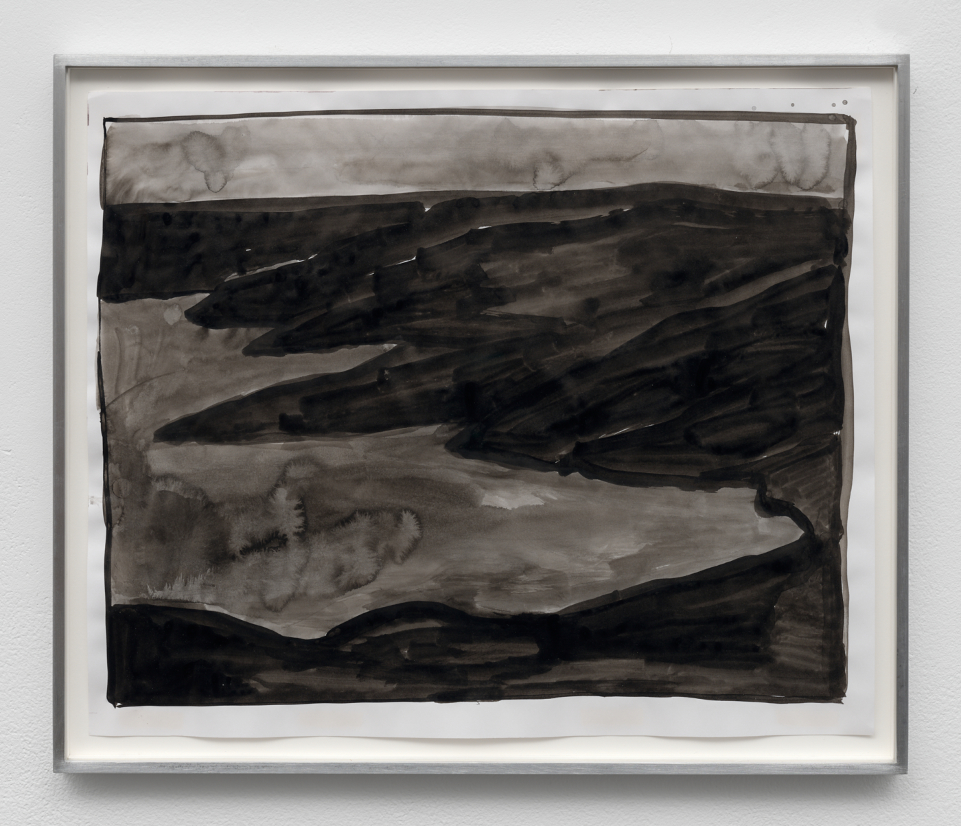 Silke Otto-Knapp, View, 2019. Watercolor on paper, 14 x 17 in. (35.56 x 43.18 cm); 15½ x 18¼ in. (39.37 x 46.36 cm) framed