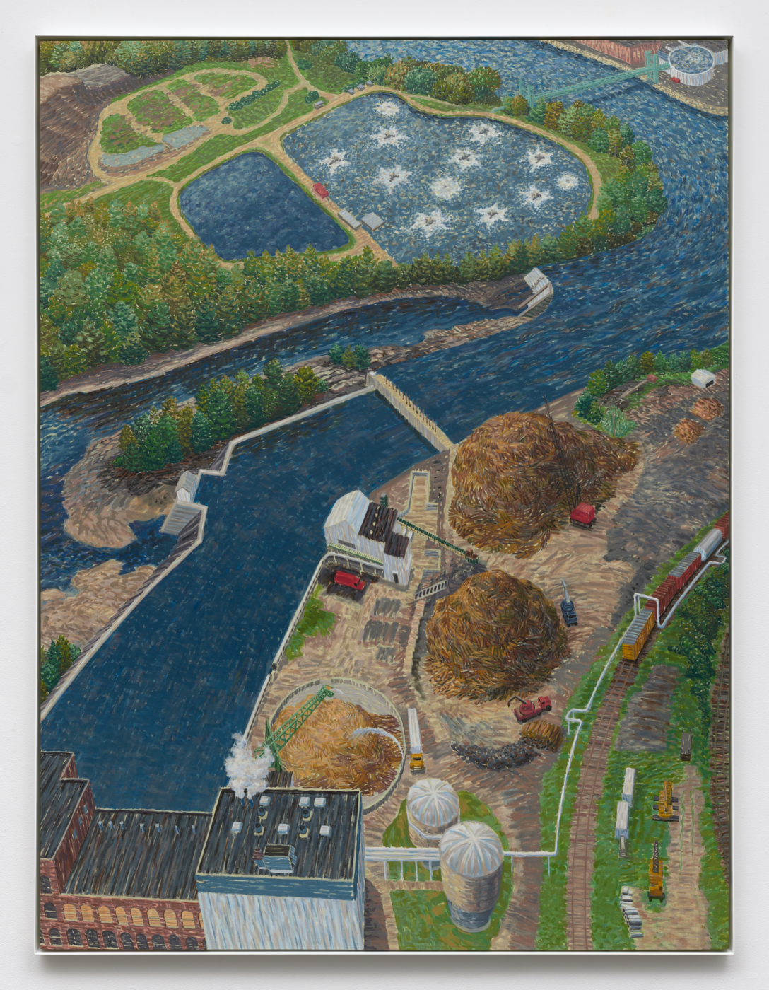 Madison Paper Co. II, 1989. Oil on canvas, 83⅜ x 63¼ in. (211.77 x 160.66 cm); 84 1/2 x 64 1/2 in. (214.63 x 163.83 cm) framed