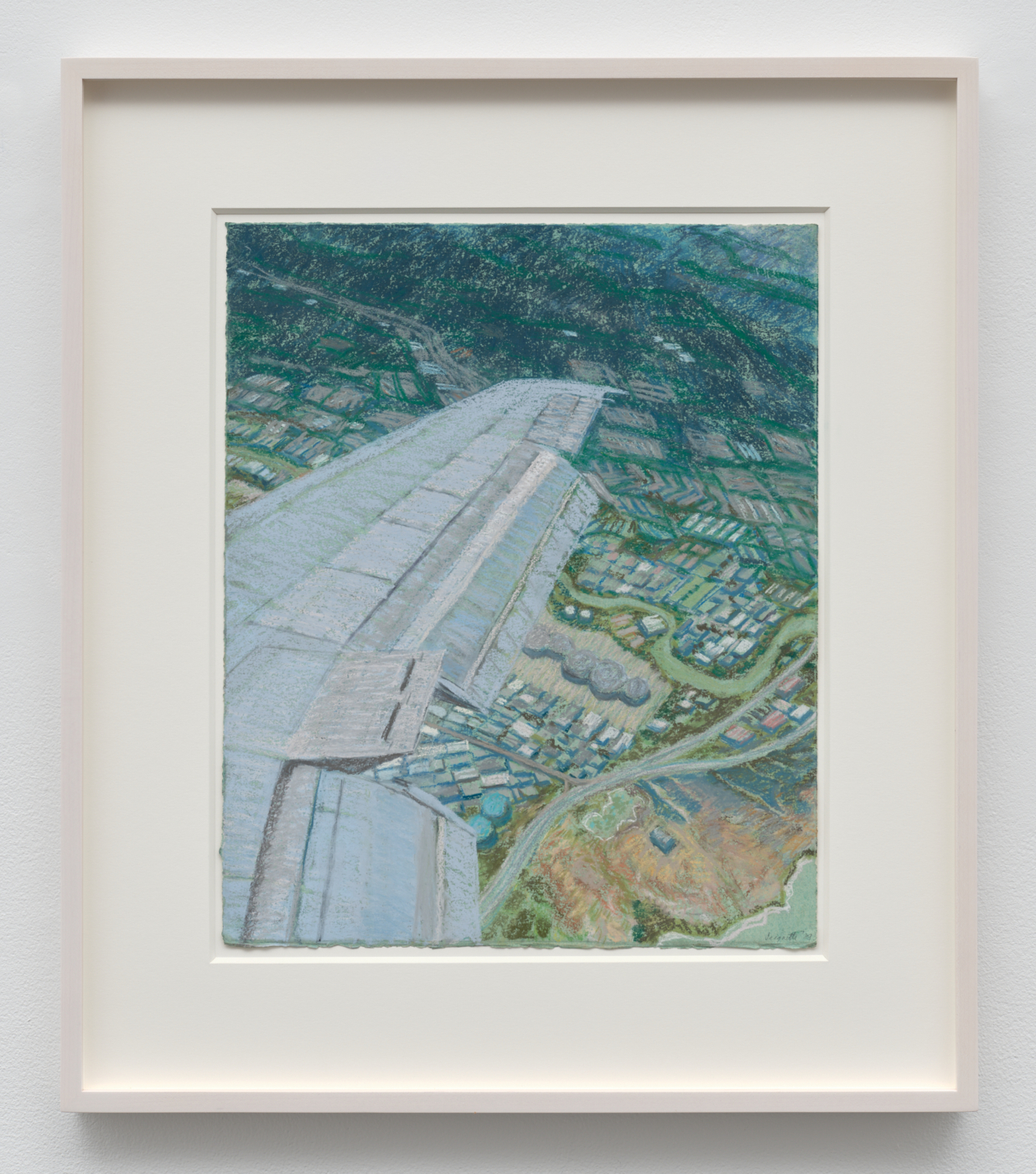 Airplane Wing Over South San Francisco I, 1989. Pastel on paper, 17 1/4 x 14 1/4 in. (43.81 x 36.20 cm); 24⅞ x 21⅝ in. (63.20 x 54.94 cm) framed