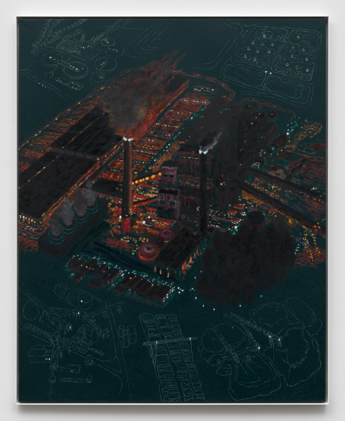 Paper Co., Somerset, Maine II, 1994. Oil on canvas, 78½ x 63⅛ in. (199.39 x 160.34 cm); 79 1/2 x 64 1/4 in. (201.93 x 163.19 cm) framed