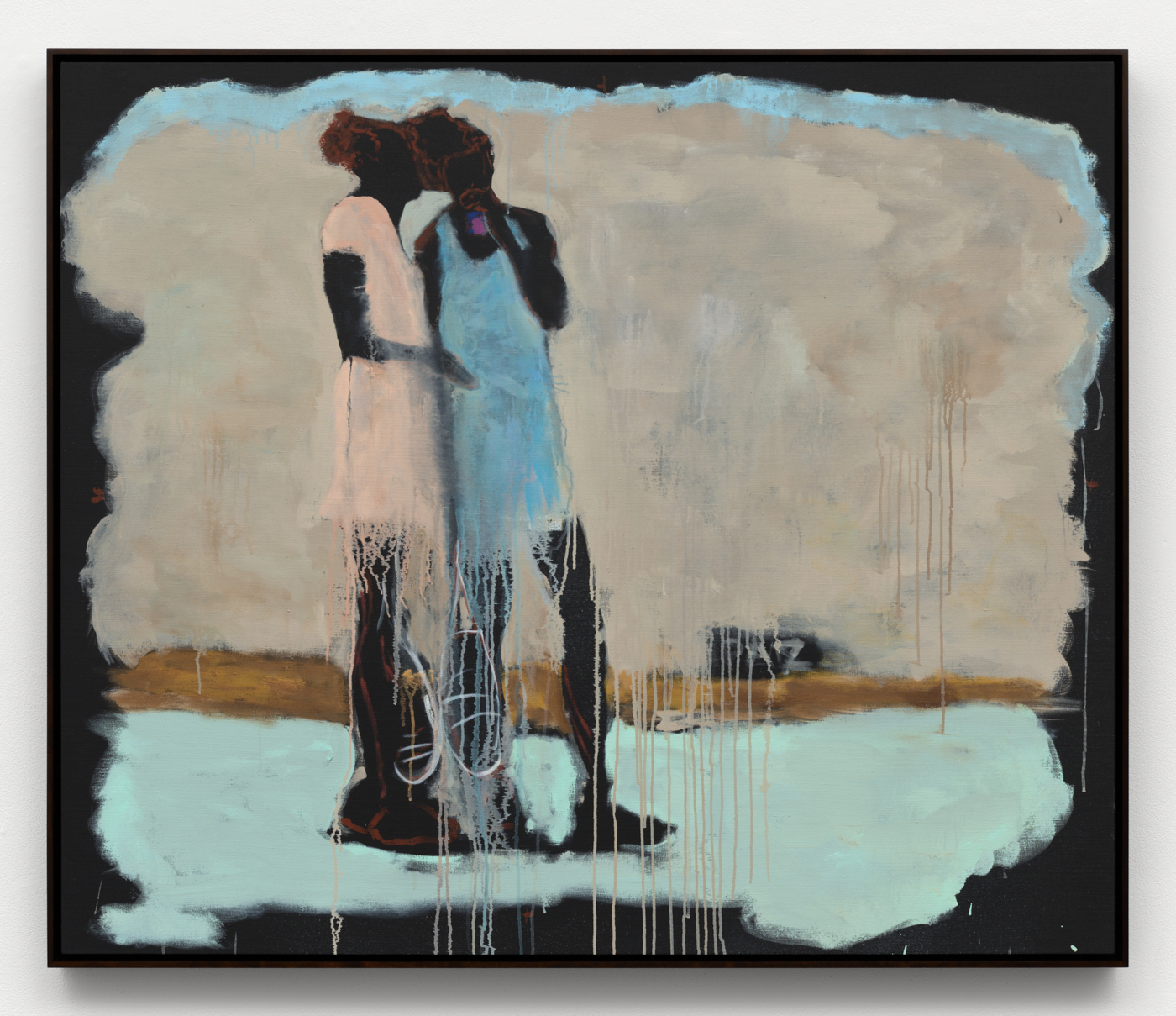 Reggie Burrows Hodges, In the Service of Others: Stolen Moments, 2026. Acrylic and pastel on linen, 52⅛ x 61½ in. 