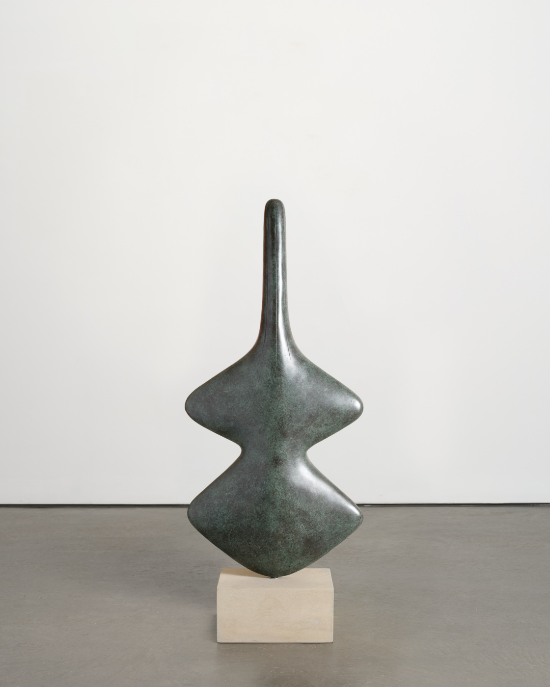 William Turnbull, Siren, 1986. Bronze and limestone, 40 x 19 x 3 in.